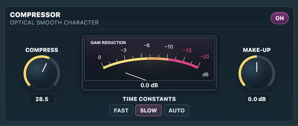 Actual Nico Studio Optical Smooth Compressor with Compress, Make-up and gain reduction controls