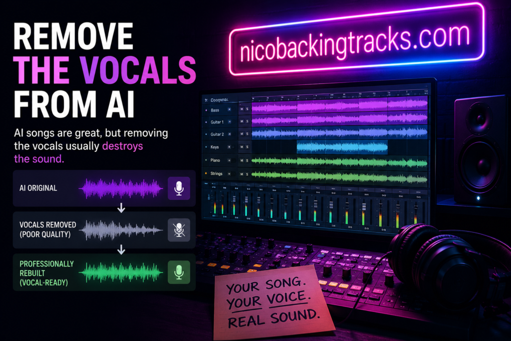 remove the vocals from AI music